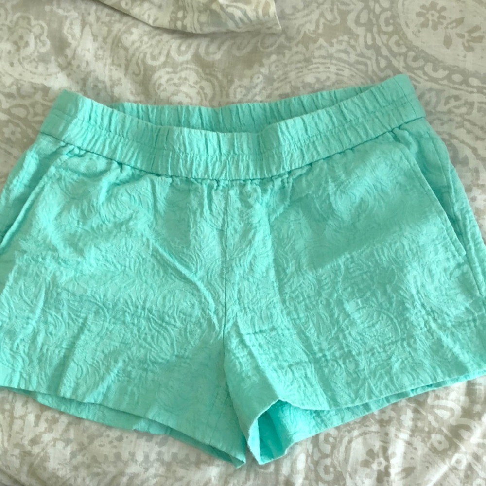 Like new J. Crew aqua slip on shorts size 4